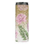 *~* Blütenleder PEONY Gold Glitzer Thermosbecher (Rückseite)