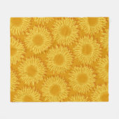 Blütenleuchte Rustikale Sonnenblumenleuchte Handge Fleecedecke (Vorderseite (Horizontal))