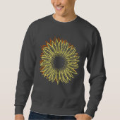 Blütenleuchte Rustikale Sonnenblumenleuchte Handge Sweatshirt (Vorderseite)