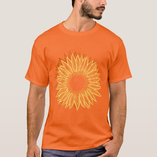 Blütenleuchte Rustikale Sonnenblumenleuchte Handge T-Shirt (Vorderseite)