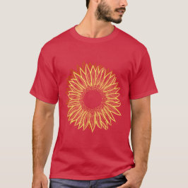 Blütenleuchte Rustikale Sonnenblumenleuchte Handge T-Shirt