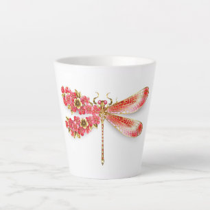 Blütenlibelle mit Schmuck Sakura Milchtasse