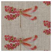 Blütenlibelle mit Schmuck Sakura Stoff (Nahaufnahme)