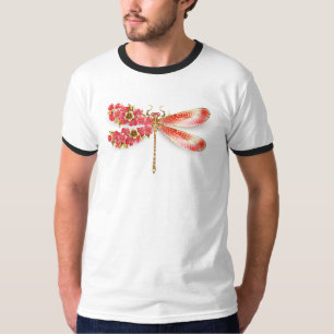 Blütenlibelle mit Schmuck Sakura T-Shirt