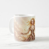 Blütenlicht-Göttin in Cloudsong-Tasse Kaffeetasse (Vorderseite Links)