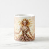 Blütenlicht-Göttin in Cloudsong-Tasse Kaffeetasse (Mittel)