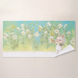 Blütenlilie Badehandtuch