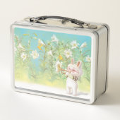 Blütenlilie Metall Brotdose (Rückseite)