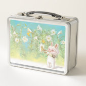 Blütenlilie Metall Brotdose (Vorderseite)