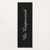 Blütenlotus Water Lilies Schwarze Übung Yogamatte (Rückseite)