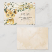 Blütenlöwe-Feuerschutzkarte Begleitkarte (Vorne/Hinten)