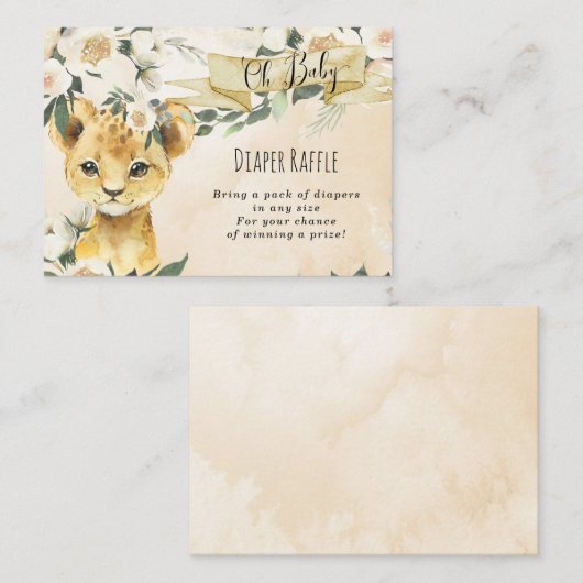 Blütenlöwe-Feuerschutzkarte Begleitkarte (Vorne/Hinten)