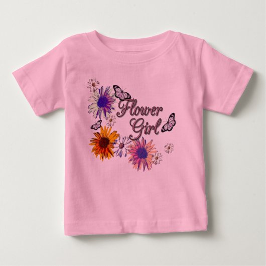 Blütenmädchen Baby T-shirt (Vorderseite)