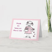 Blütenmädchen Dankeskarte (Vorderseite)