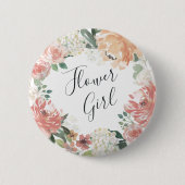 Blütenmädchen im Mittelsommer Button (Vorderseite)