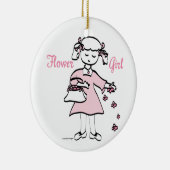 Blütenmädchen Keramik Ornament (Rechts)