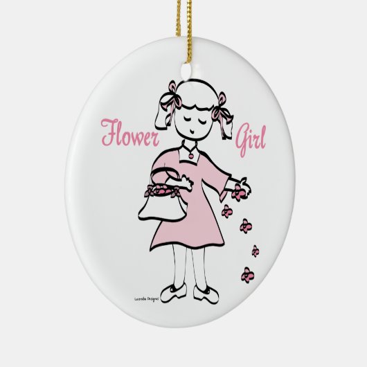 Blütenmädchen Keramik Ornament (Rechts)