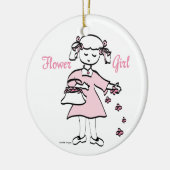 Blütenmädchen Keramik Ornament (Links)