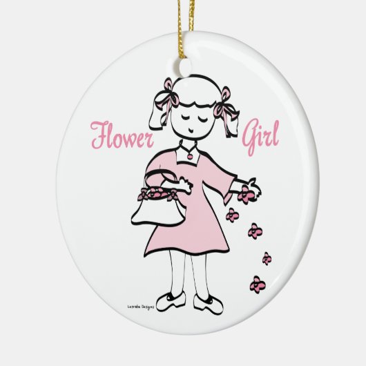 Blütenmädchen Keramik Ornament (Links)