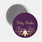 Blütenmädchen Magnet (Vorderseite/Rückseite)