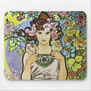 Blütenmädchen Mousepad