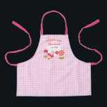 Blütenmädchen Niedlich, blumenreich Personalisiert Schürze<br><div class="desc">Hübsche,  gürtnisch niedliche Blume und skurrile Schmetterlinge in Rosa,  Orange,  Grün und Weiß. So einfach,  mit Ihrer Blume Mädchen Namen in schönen Schrift Handschrift anpassen. Ideal,  um diese speziellen Hochzeitskleider sauber behalten.</div>