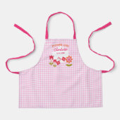 Blütenmädchen Niedlich, blumenreich Personalisiert Schürze (Vorderseite)