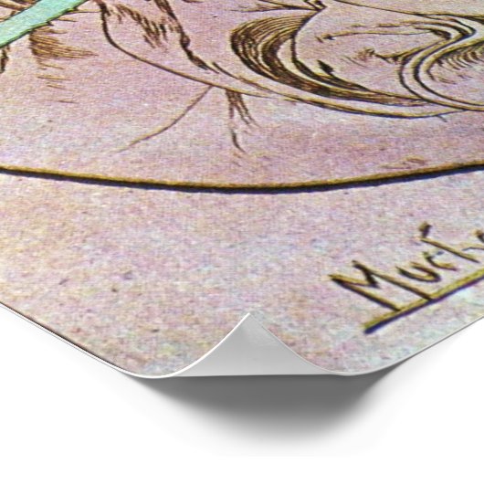 Blütenmädchen Poster (Ecke)