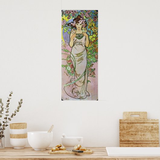 Blütenmädchen Poster (Küche)