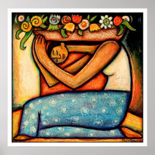 Blütenmädchen Poster