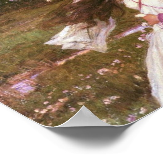 Blütenmädchen Poster (Ecke)