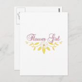 Blütenmädchen Postkarte (Vorne/Hinten)