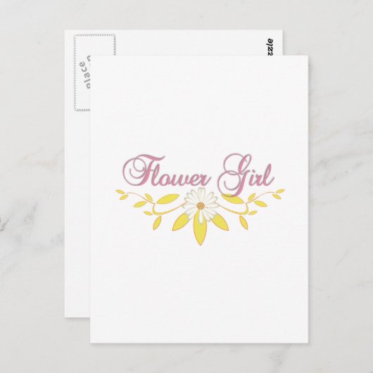 Blütenmädchen Postkarte (Vorne/Hinten)