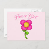 Blütenmädchen Postkarte (Vorne/Hinten)