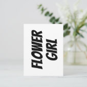 Blütenmädchen Postkarte (Stehend Vorderseite)