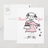 Blütenmädchen Postkarte (Vorne/Hinten)