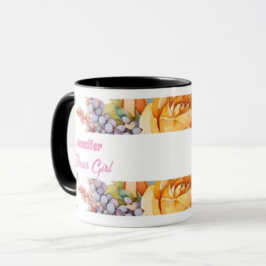 Blütenmädchen Tasse (Vorderseite Links)