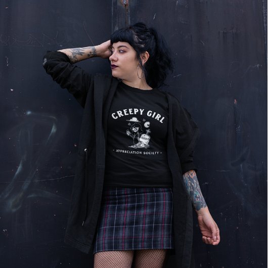 Blütenmädchen-Wertungsgesellschaft Halloween Goth T-Shirt