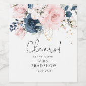 Blütenmarinade-Brautparty Weinetikett (Einzelnes Label)