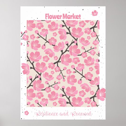 Blütenmarkt Blume Poster (Vorne)