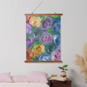 Blütenmauer Wandteppich Mit Holzrahmen (Schlafzimmer)