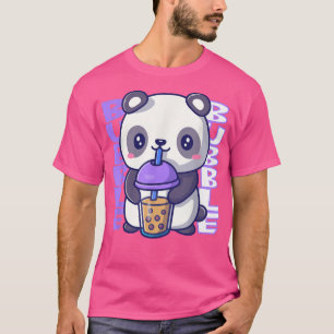 Blütenmilch niedlich Panda Bär Kawaii Trinkblase T-Shirt