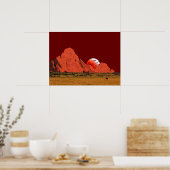 Blütenmond nimmt digitale Kunst zu Poster (Küche)