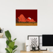 Blütenmond nimmt digitale Kunst zu Poster (Heimbüro)