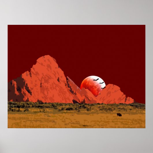 Blütenmond nimmt digitale Kunst zu Poster (Vorne)