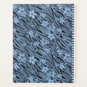 Blütenmuster, blau, Tigermuster Planer (Rückseite)