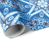 Blütenmuster Geschenkpapier (Rolleneckpunkt)