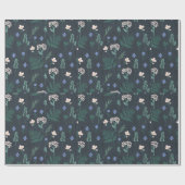 Blütenmuster in Handschrift Geschenkpapier (Flach)