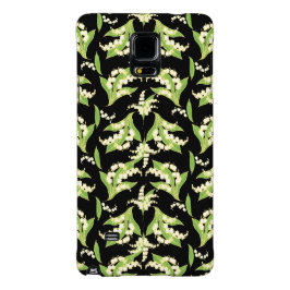 Blütenmuster Lilies-of-the-Valley auf Schwarz Case-Mate iPhone Hülle