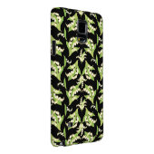 Blütenmuster Lilies-of-the-Valley auf Schwarz Case-Mate iPhone Hülle (Rückseite/rechts)